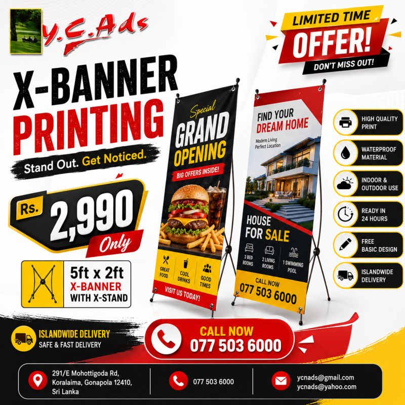 🚩 MAKE YOUR BRAND STAND OUT WITH A PREMIUM X-BANNER!
